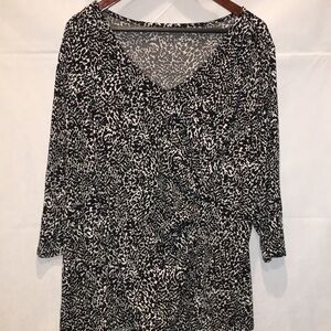 Lane Bryant 3/4 Sleeve Black And White Blouse | Size 18/20